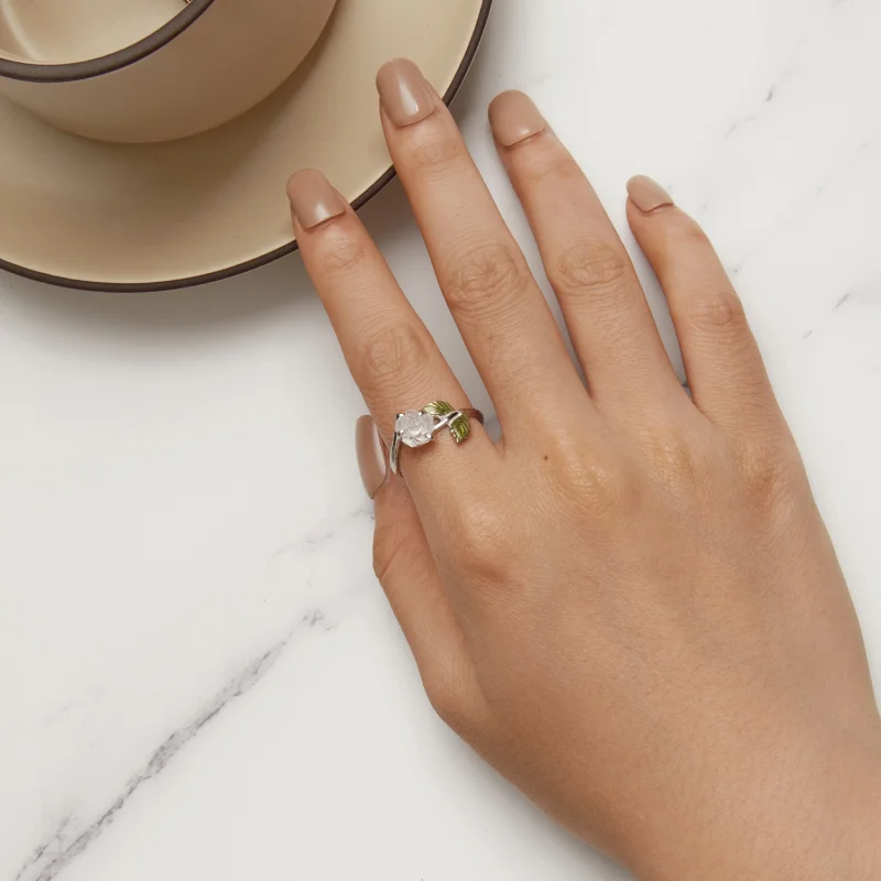 (Bild für) Pandora Style Kristallrose offener Ring - BSR472-PKE - Ansicht 10