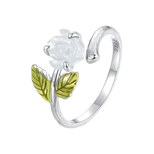 (Bild für) Pandora Style Kristallrose offener Ring - BSR472-PKE