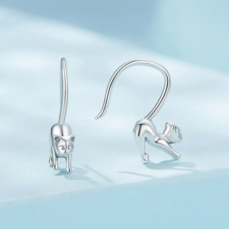(Bild für) Pandora Style Kätzchen Ohrstecker Ohrstecker - SCE1618 - Ansicht 2