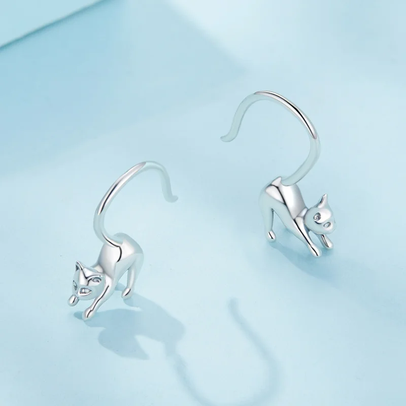 (Bild für) Pandora Style Kätzchen Ohrstecker Ohrstecker - SCE1618 - Ansicht 3