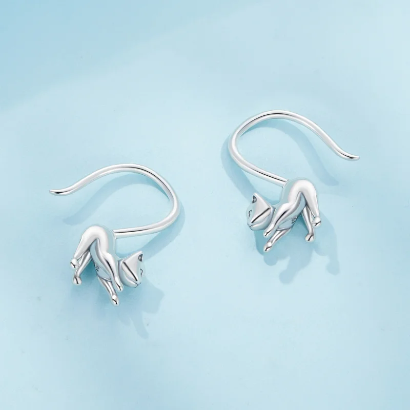 (Bild für) Pandora Style Kätzchen Ohrstecker Ohrstecker - SCE1618 - Ansicht 4