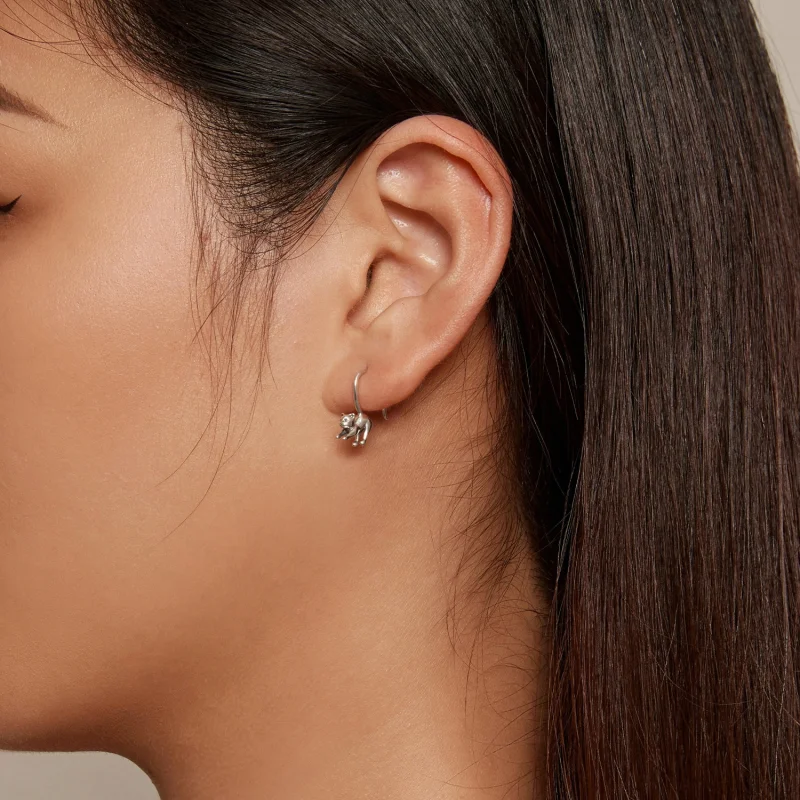 (Bild für) Pandora Style Kätzchen Ohrstecker Ohrstecker - SCE1618 - Ansicht 5