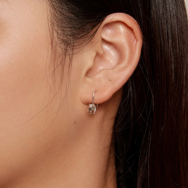 (Bild für) Pandora Style Kätzchen Ohrstecker Ohrstecker - SCE1618 - Ansicht 8