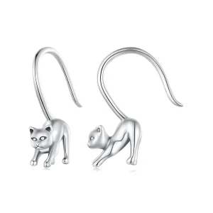 (Bild für) Pandora Style Kätzchen Ohrstecker Ohrstecker - SCE1618