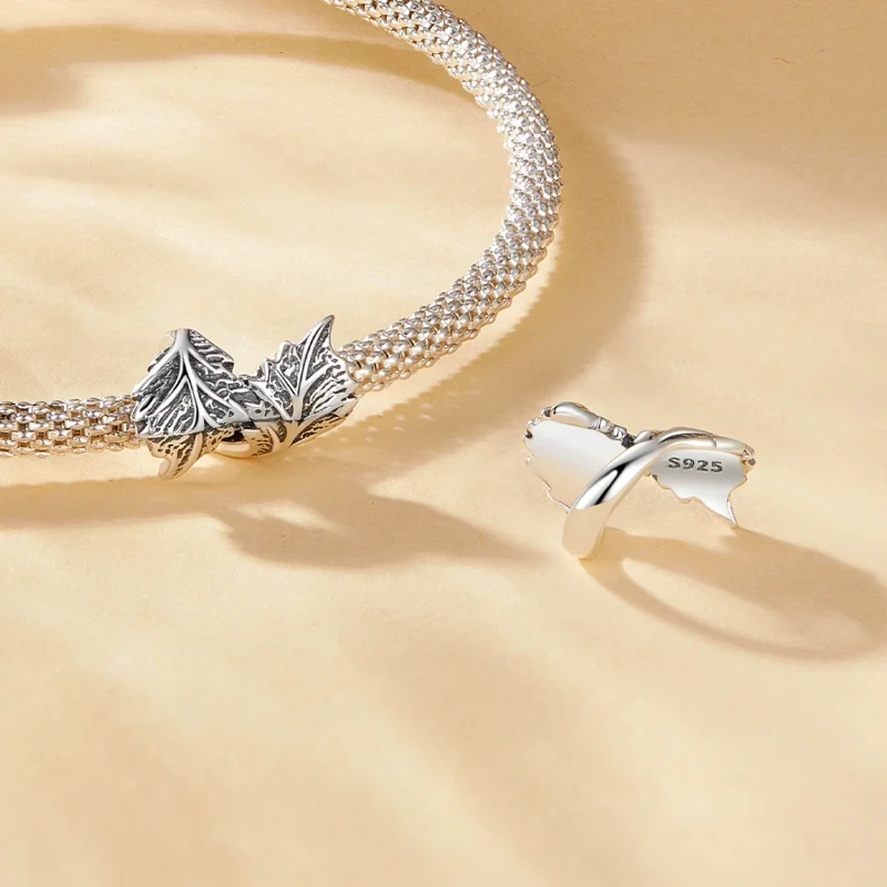 (Bild für) Pandora Style Leaf Charm - SCC2575 - Ansicht 4