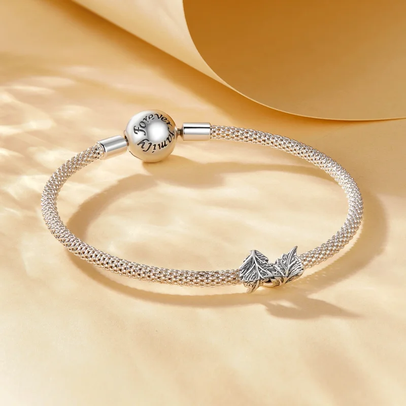(Bild für) Pandora Style Leaf Charm - SCC2575 - Ansicht 5