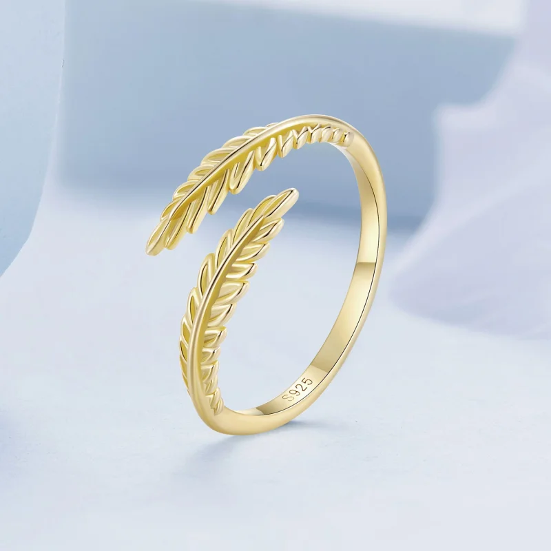 (Bild für) Pandora Style Leaves Open Ring - BSR485-E - Ansicht 2