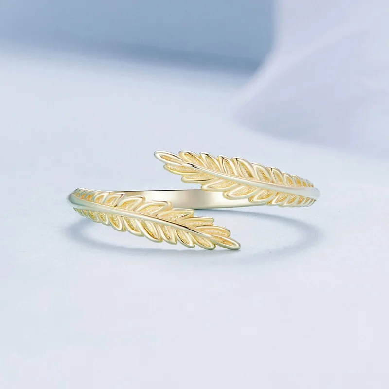 (Bild für) Pandora Style Leaves Open Ring - BSR485-E - Ansicht 4