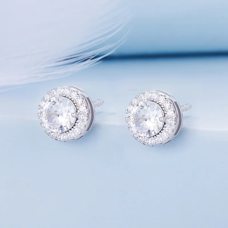 (Bild für) Pandora Style Leicht Luxus Stecker Ohrringe - BSE893 - Ansicht 2