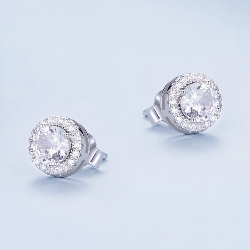 (Bild für) Pandora Style Leicht Luxus Stecker Ohrringe - BSE893 - Ansicht 3