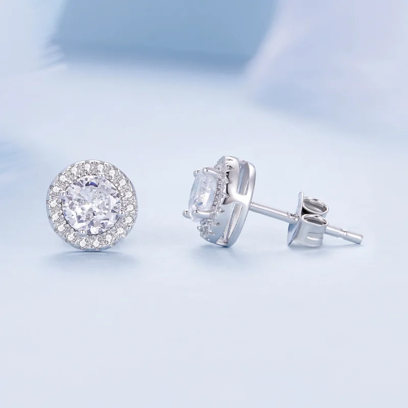 (Bild für) Pandora Style Leicht Luxus Stecker Ohrringe - BSE893 - Ansicht 4