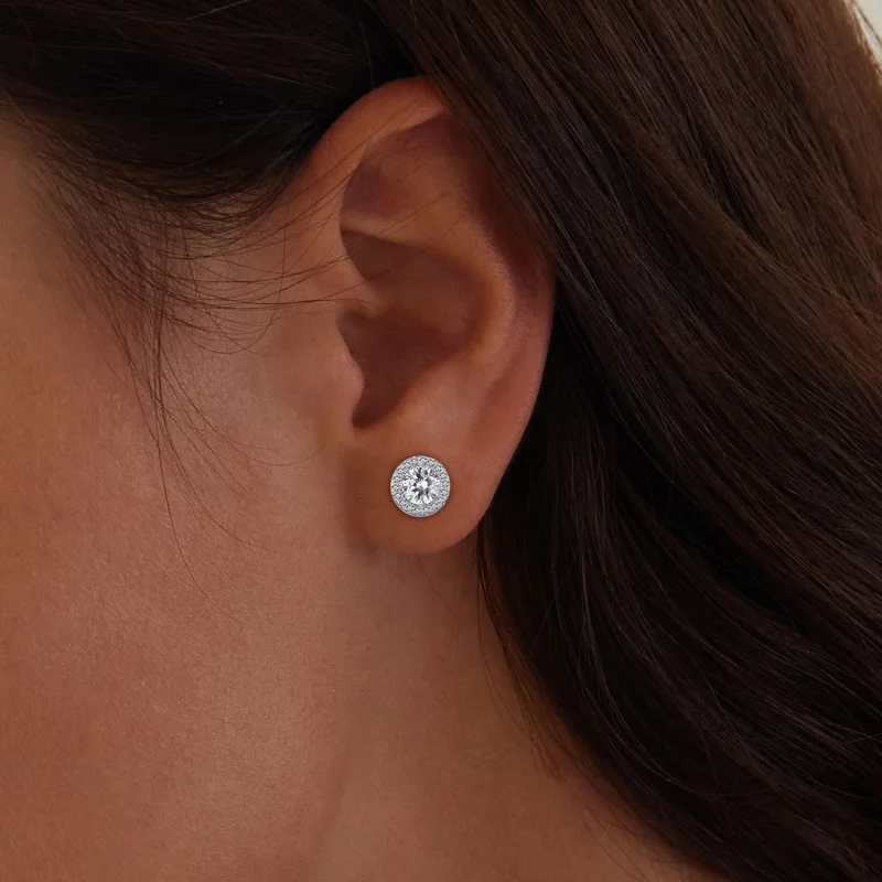 (Bild für) Pandora Style Leicht Luxus Stecker Ohrringe - BSE893 - Ansicht 6