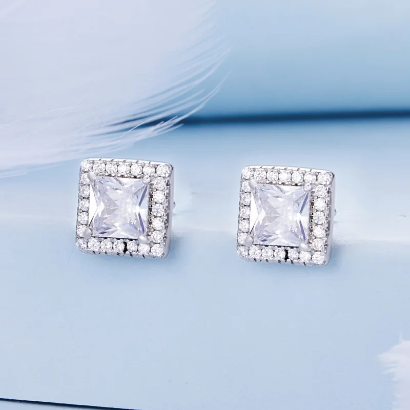 (Bild für) Pandora Style Leicht Luxus Stecker Ohrringe - BSE895 - Ansicht 2
