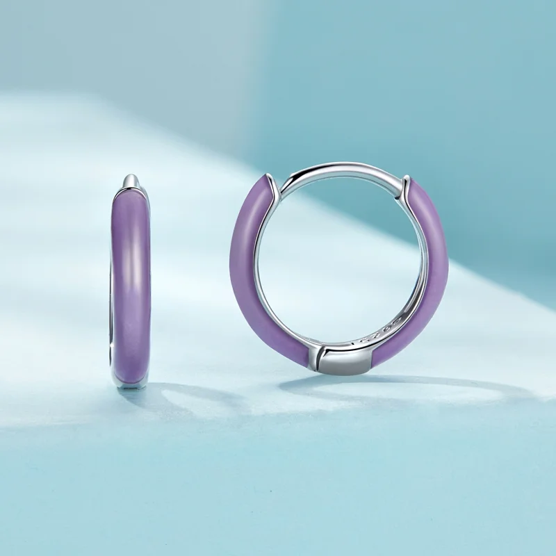 (Bild für) Pandora Style Leuchtende Creolen - SCE1644 - Ansicht 2
