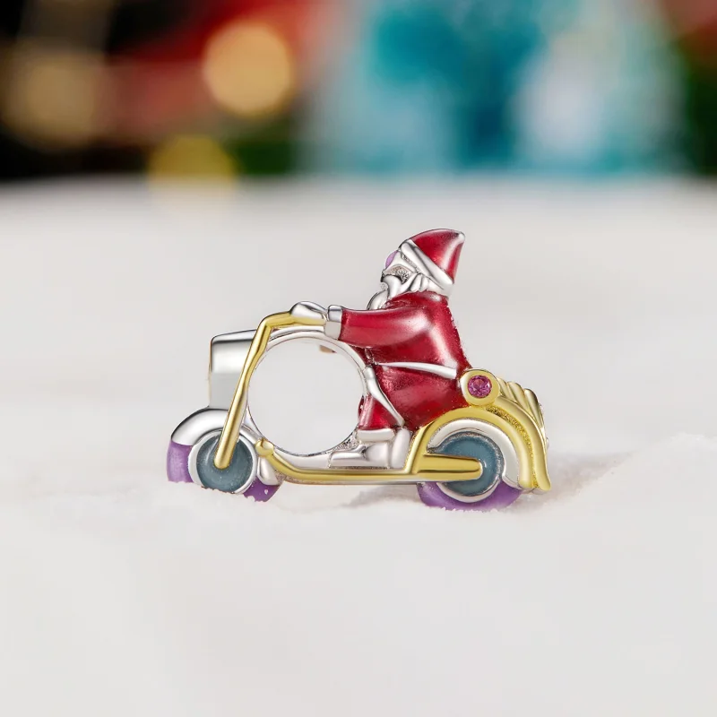 (Bild für) Pandora Style Leuchtendes "Santa Claus Is Here" Charm - SCC2645 - Ansicht 3