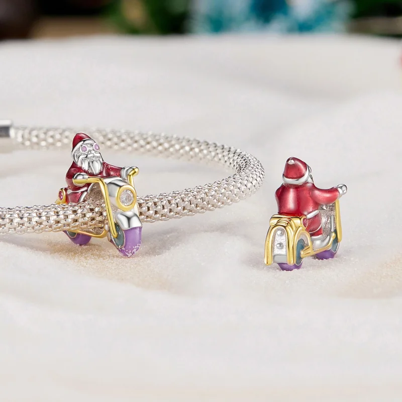 (Bild für) Pandora Style Leuchtendes "Santa Claus Is Here" Charm - SCC2645 - Ansicht 4
