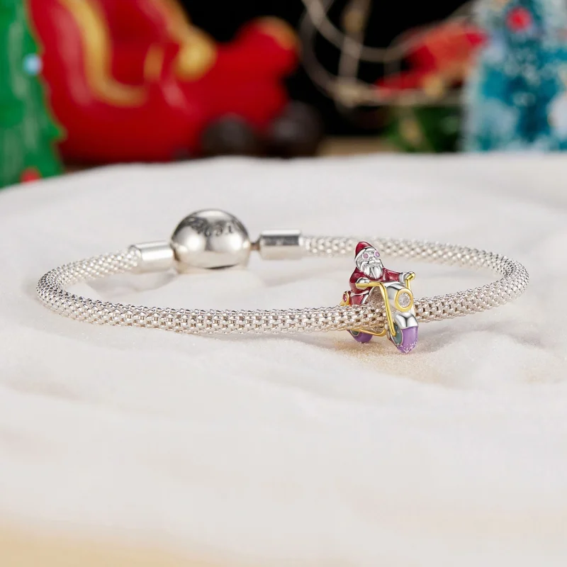 (Bild für) Pandora Style Leuchtendes "Santa Claus Is Here" Charm - SCC2645 - Ansicht 5
