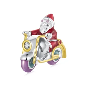 (Bild für) Pandora Style Leuchtendes "Santa Claus Is Here" Charm - SCC2645