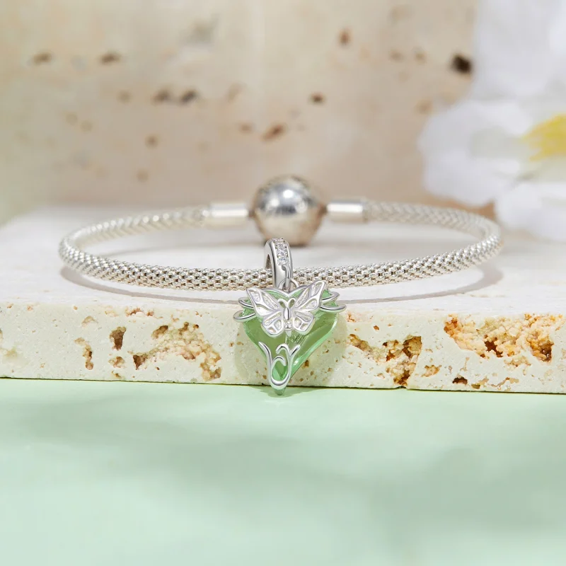 (Bild für) Pandora Style Little Flying Butterfly Anhänger - BSC897 - Ansicht 3