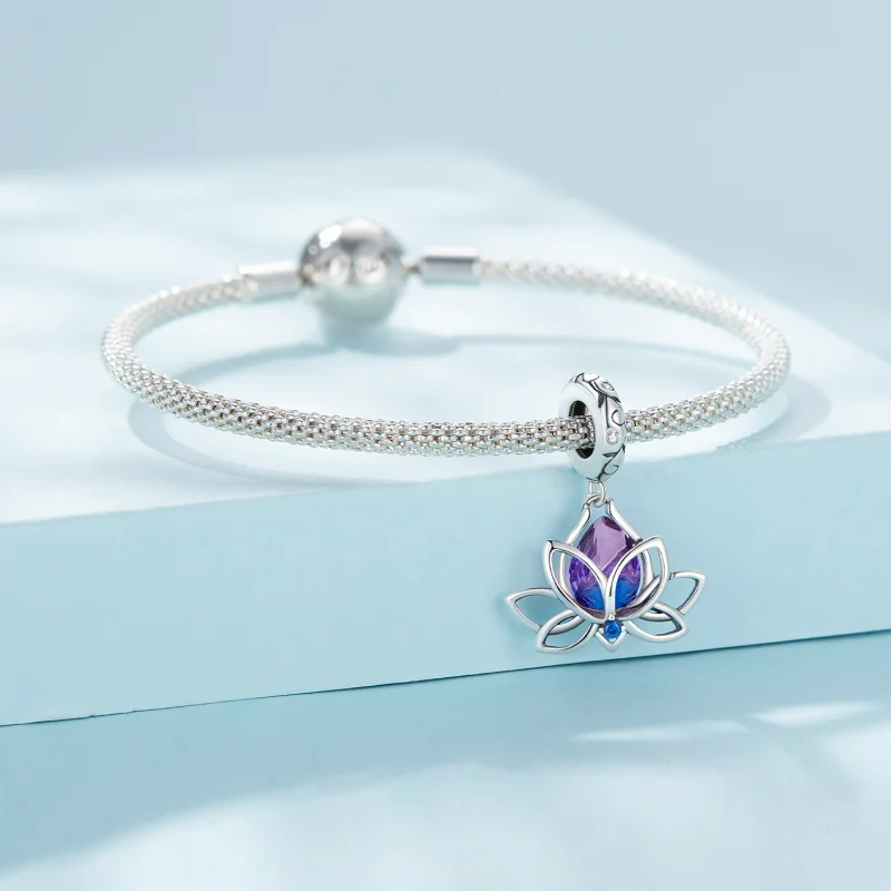 (Bild für) Pandora Style Lotus Anhänger - SCC2562 - Ansicht 3