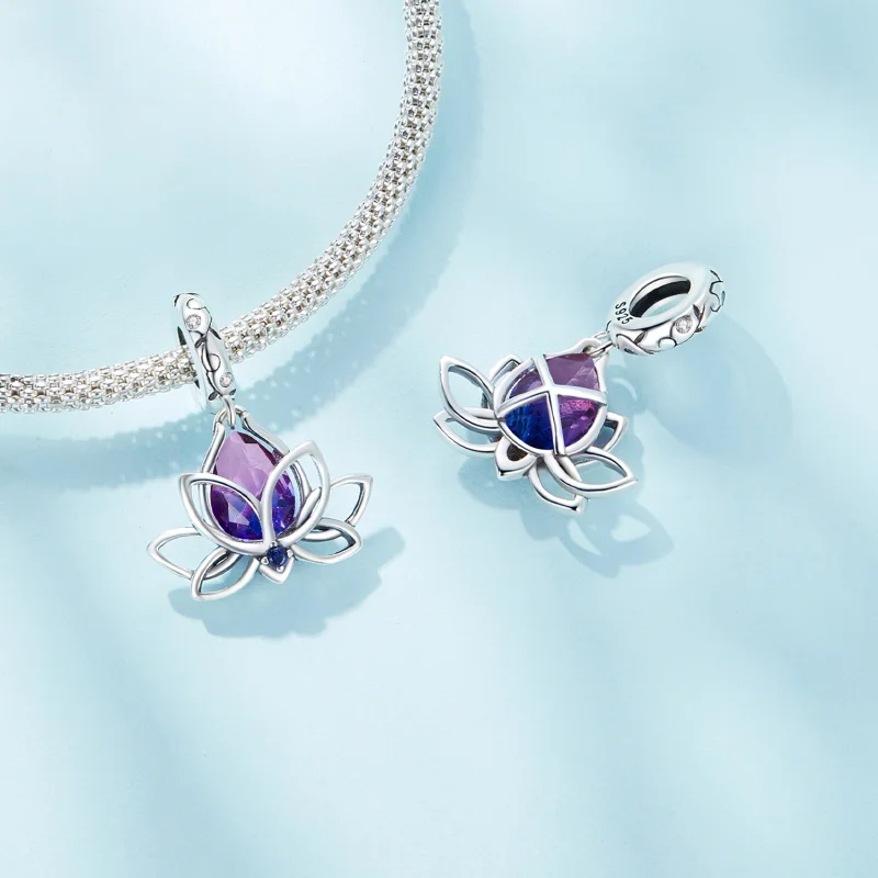 (Bild für) Pandora Style Lotus Anhänger - SCC2562 - Ansicht 4