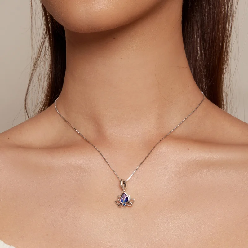(Bild für) Pandora Style Lotus Anhänger - SCC2562 - Ansicht 5