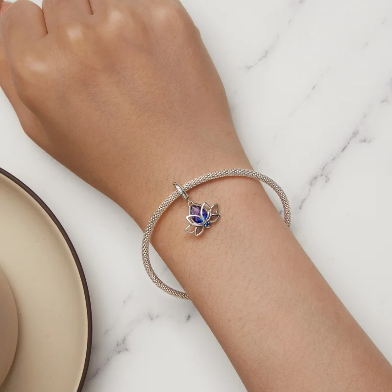 (Bild für) Pandora Style Lotus Anhänger - SCC2562 - Ansicht 6