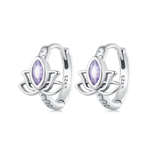(Bild für) Pandora Style Lotus Hoop Ohrringe - SCE1648