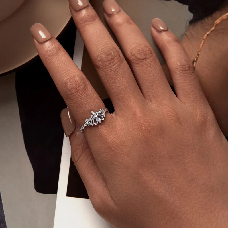 (Bild für) Pandora Style Lotus Ring - BSR487 - Ansicht 5