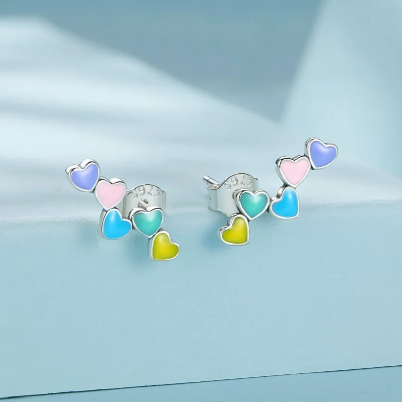 (Bild für) Pandora Style Love Colorful Studs Ohrstecker - SCE1638 - Ansicht 2