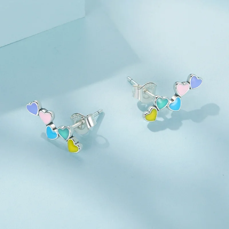 (Bild für) Pandora Style Love Colorful Studs Ohrstecker - SCE1638 - Ansicht 3