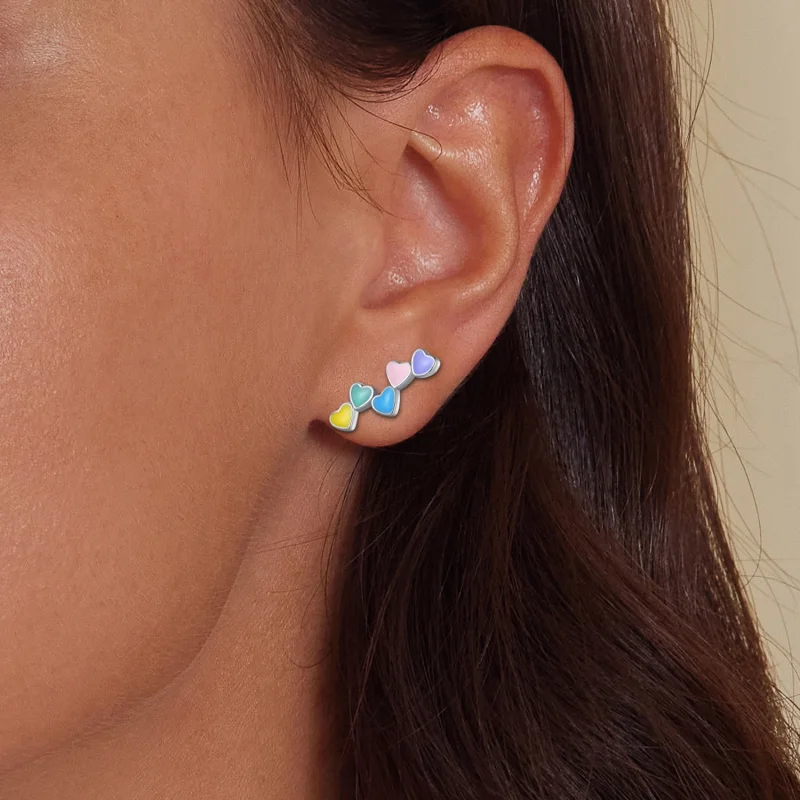 (Bild für) Pandora Style Love Colorful Studs Ohrstecker - SCE1638 - Ansicht 6