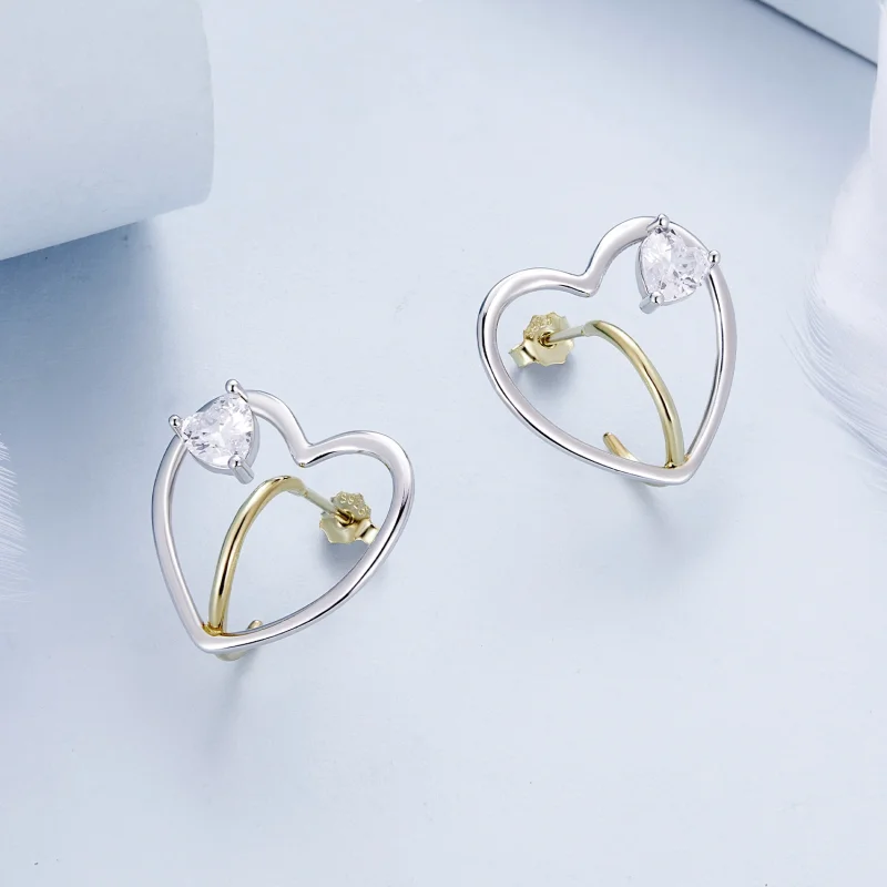 (Bild für) Pandora Style Love Studs Ohrringe - BSE888 - Ansicht 3