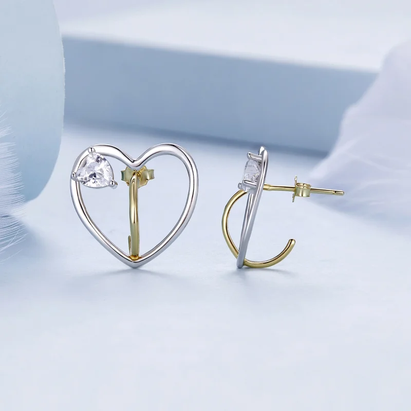 (Bild für) Pandora Style Love Studs Ohrringe - BSE888 - Ansicht 4