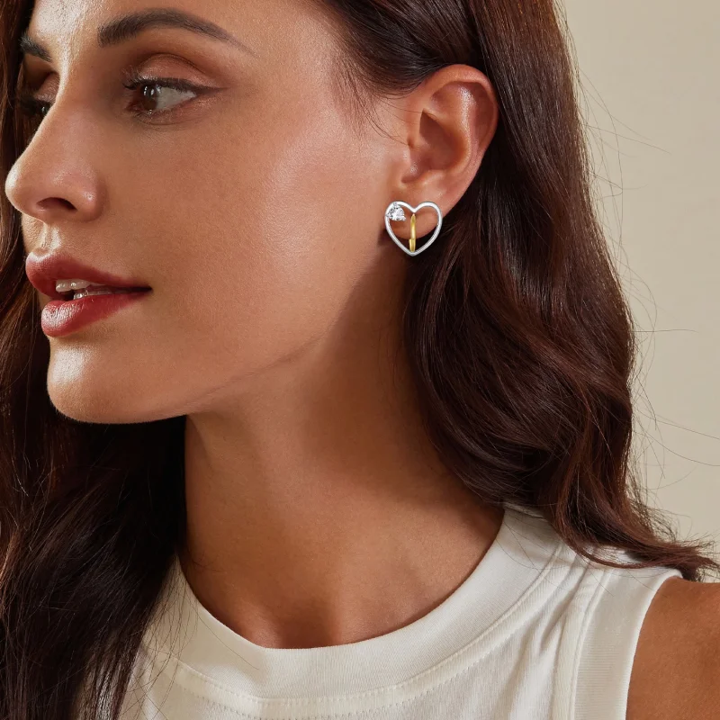 (Bild für) Pandora Style Love Studs Ohrringe - BSE888 - Ansicht 5