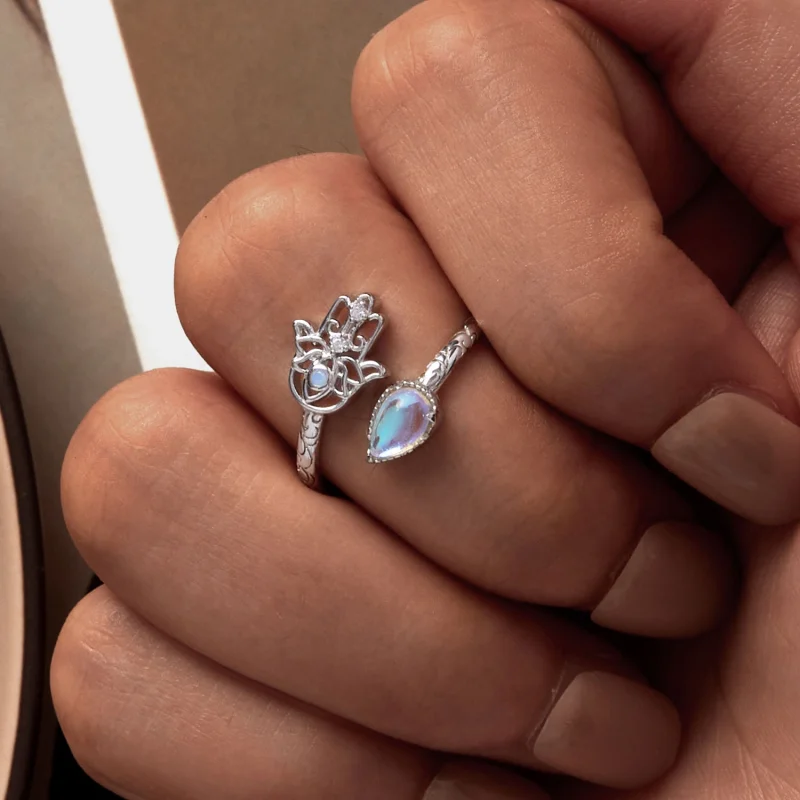 (Bild für) Pandora Style Lucky Hand Open Ring - BSR486-E - Ansicht 6
