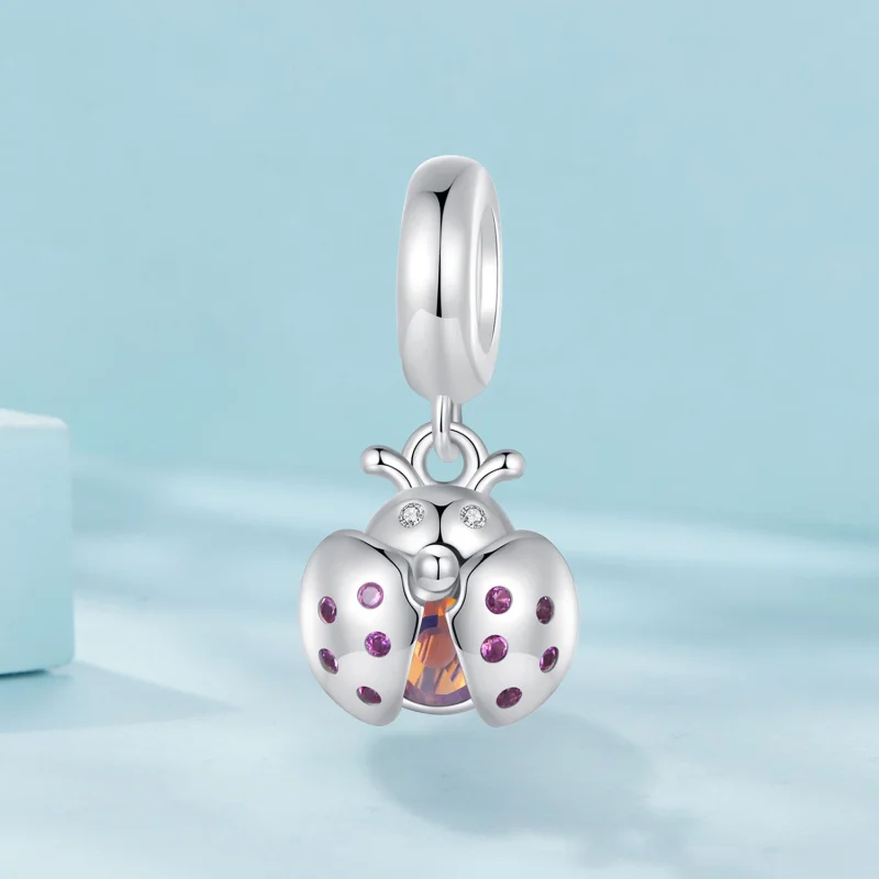 (Bild für) Pandora Style Lucky Ladybug Anhänger - SCC2613 - Ansicht 2