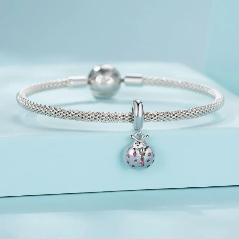 (Bild für) Pandora Style Lucky Ladybug Anhänger - SCC2613 - Ansicht 3