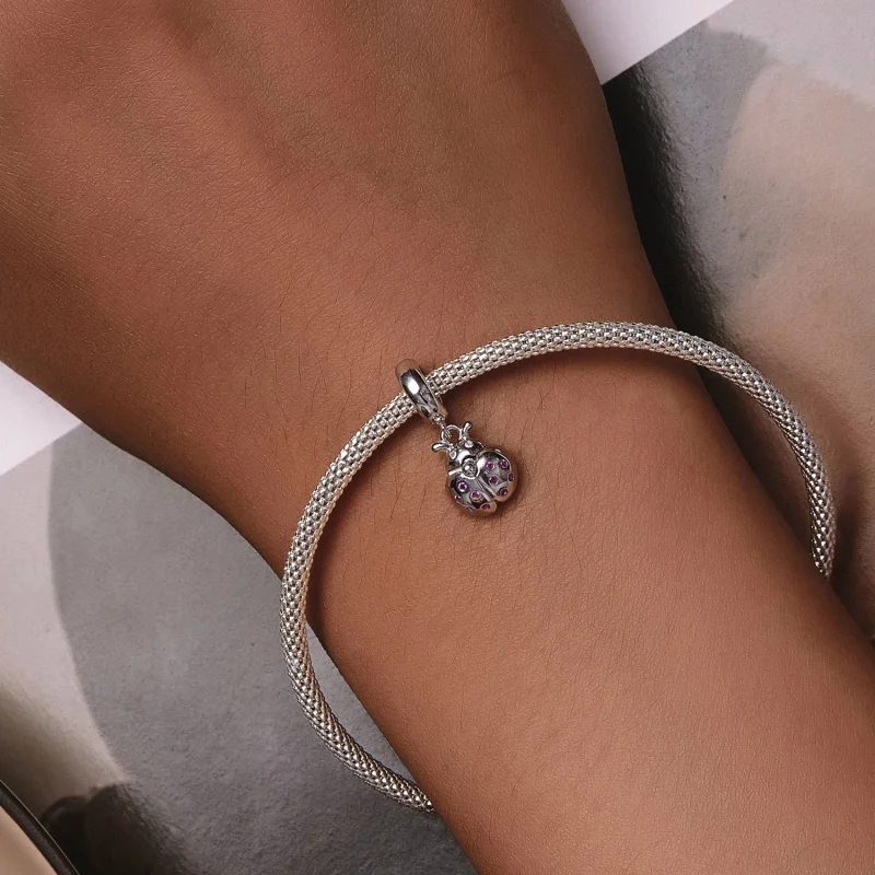 (Bild für) Pandora Style Lucky Ladybug Anhänger - SCC2613 - Ansicht 6