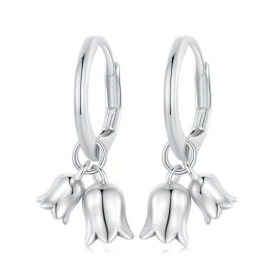 (Bild für) Pandora Style Maiglöckchen Creole Ohrringe - BSE909