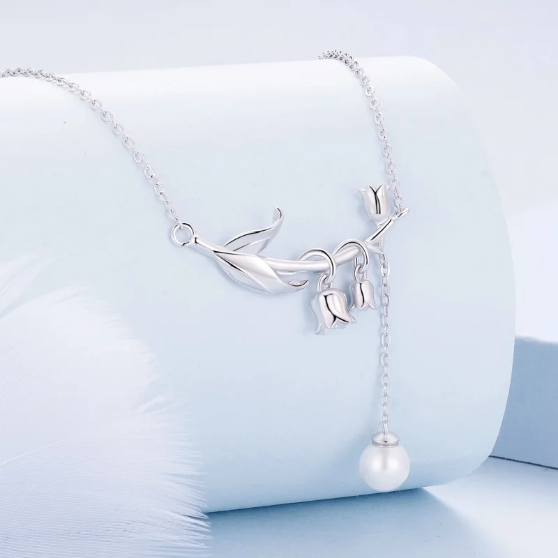 (Bild für) Pandora Style Maiglöckchen Halskette - BSN357 - Ansicht 2