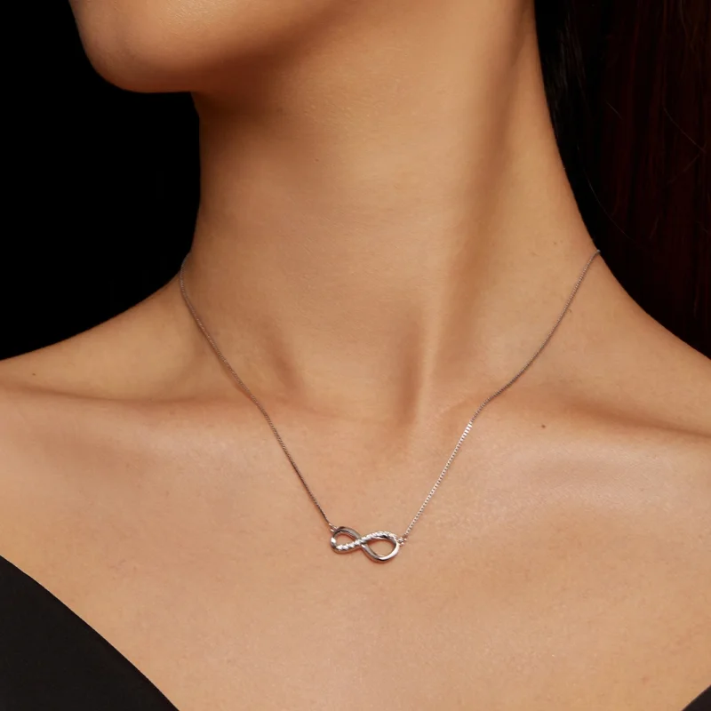(Bild für) Pandora Style Möbius-Streifen-Halskette (Ein Zertifikat) - MSN018 - Ansicht 5