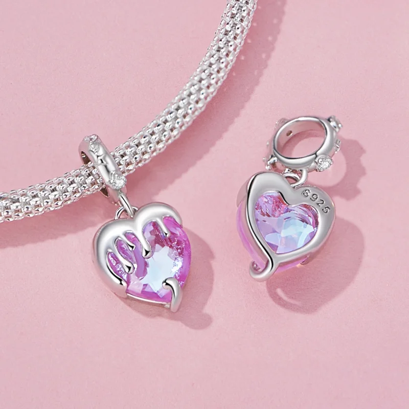 (Bild für) Pandora Style Melting Girl's Heart Dangle - SCC2471 - Ansicht 3
