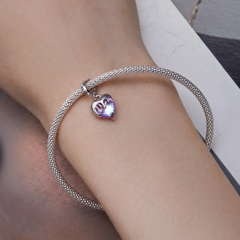 (Bild für) Pandora Style Melting Girl's Heart Dangle - SCC2471 - Ansicht 4