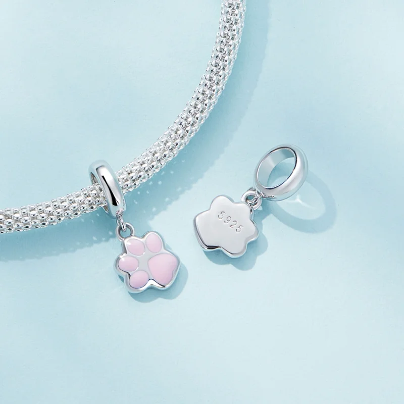 (Bild für) Pandora Style Mini Weiße Katzenkralle Anhänger - SCC2476-A - Ansicht 4