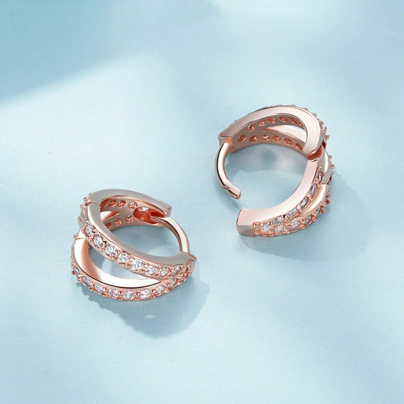 (Bild für) Pandora Style Modern Woman Halsreif Ohrringe in Roségold - SCE1187-C - Ansicht 3