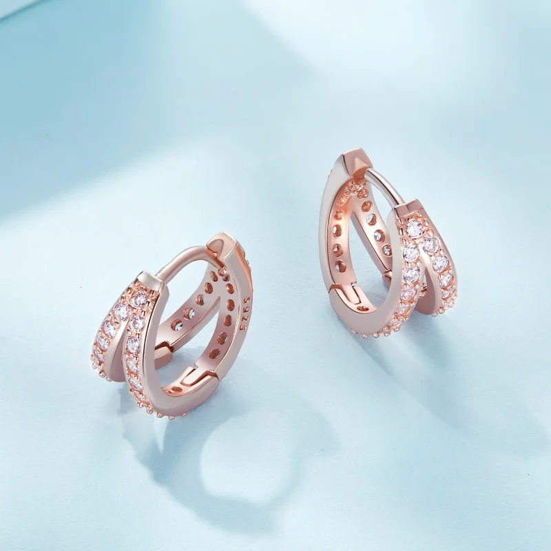 (Bild für) Pandora Style Modern Woman Halsreif Ohrringe in Roségold - SCE1187-C - Ansicht 4