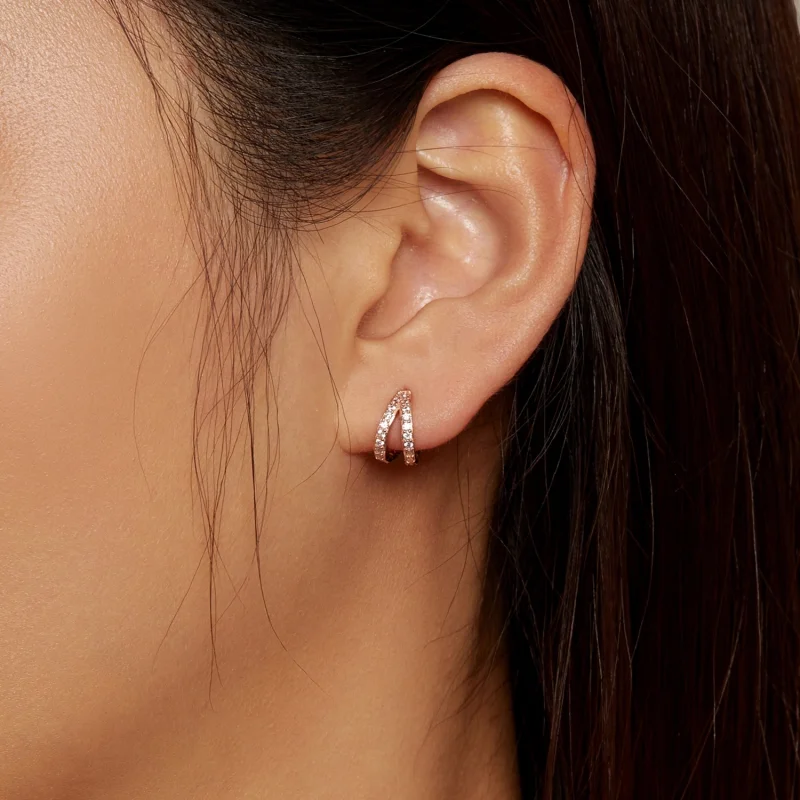 (Bild für) Pandora Style Modern Woman Halsreif Ohrringe in Roségold - SCE1187-C - Ansicht 6