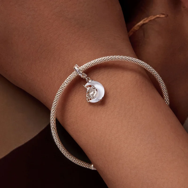(Bild für) Pandora Style Mond Einhorn Anhänger - BSC926 - Ansicht 6