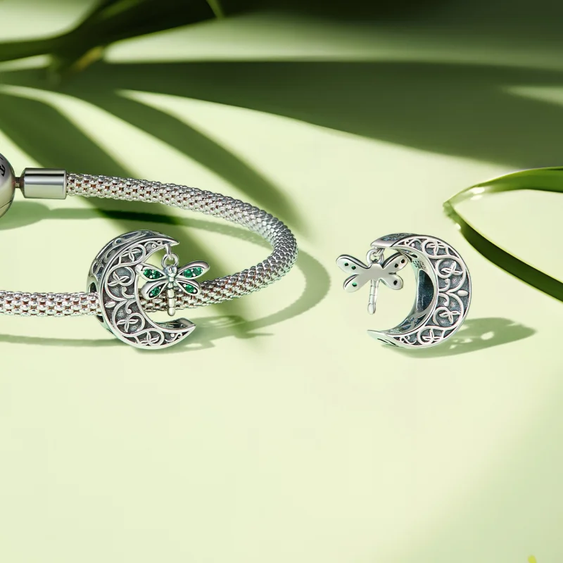(Bild für) Pandora Style Mond Libellen Charm - SCC2605 - Ansicht 4
